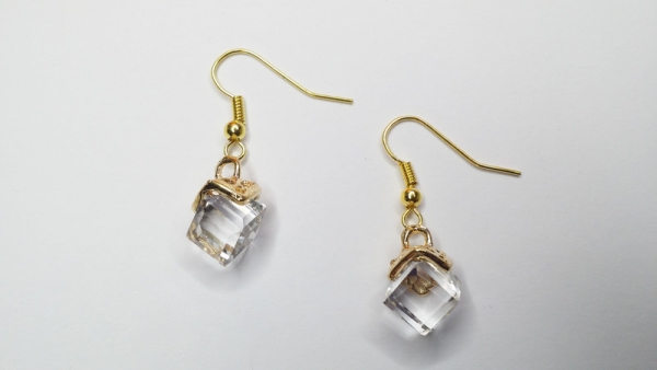 Glitzer Steinchen Ohrringe goldfarben